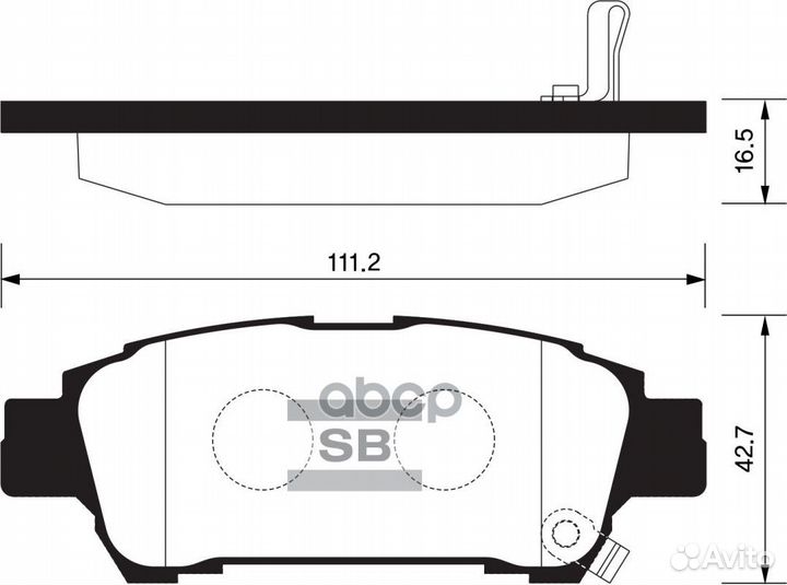 Колодки задние toyota avensis verso 01-11, esti