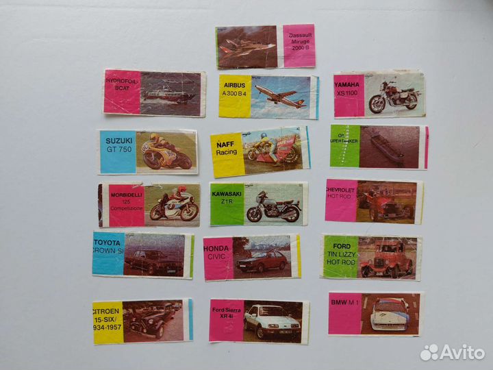 Вкладыши от жвачек