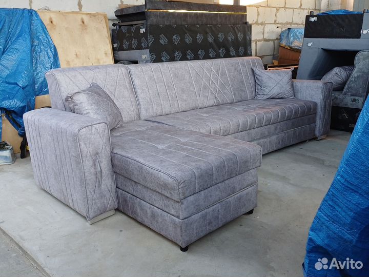 Угловой диван с ящиком для белья