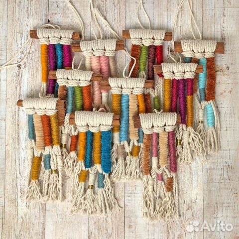 Елочные игрушки Макраме Новогодние украшения