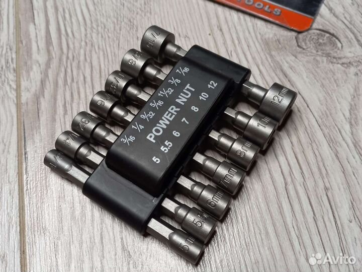 Набор торцевых магнитных головок для шуруповёрта