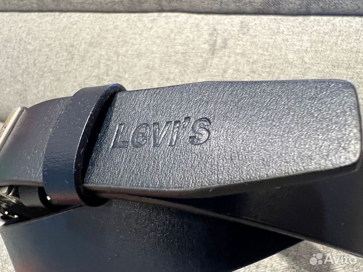 Мужской ремень levis синий / черный