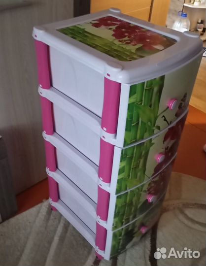 Комод пластиковый с ящиками бу