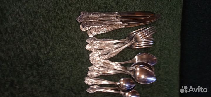Столовые приборы СССР, нержавейка, роза