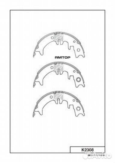 Kashiyama K2308 K2308 kashiyama Колодки торм стоян