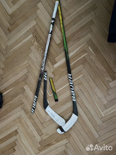 Обломки профессиональных клюшек CCM и bauer