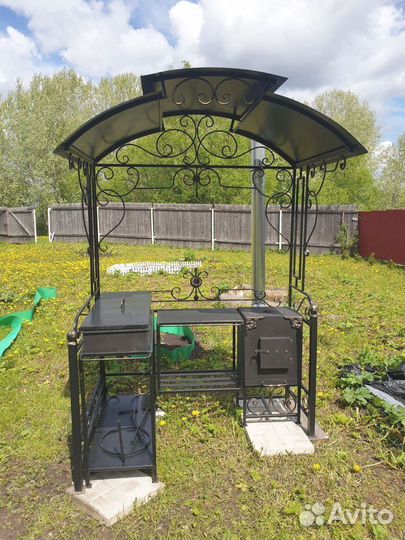 Дачный мангал с крышей/ От производителя