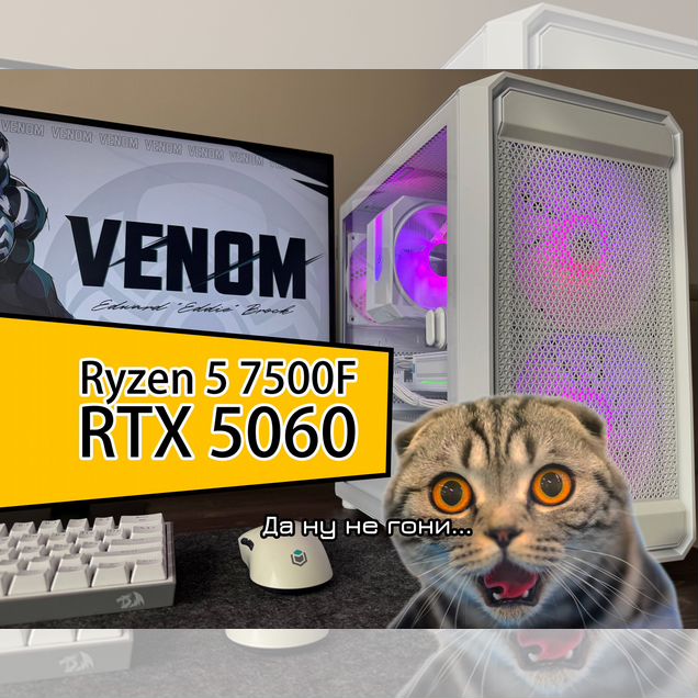 Ryzen 5 7500F / RTX 5060 + монитор 27 дюймов