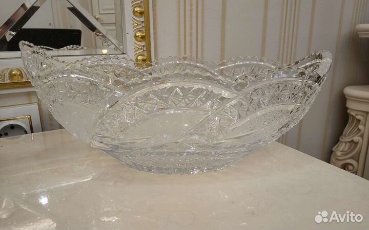 Салатник хрустальный большой 32см