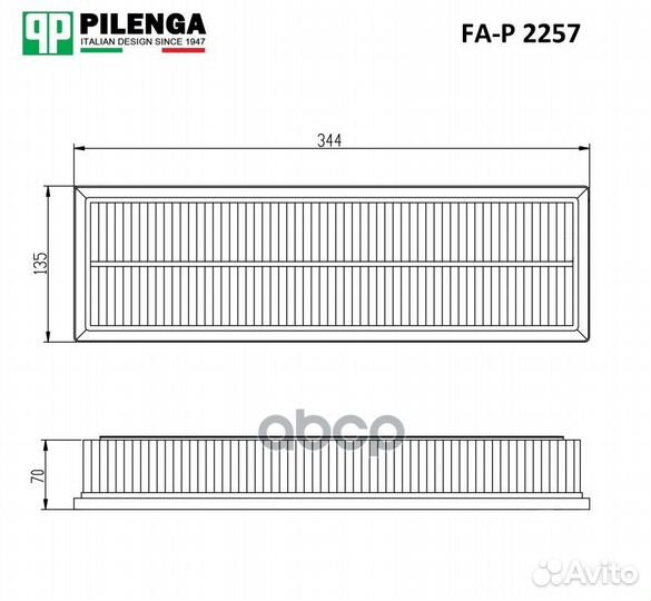 Фильтр воздушный FAP2257 pilenga