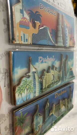 Магниты на холодильник из дерева Дубаи в упаковке