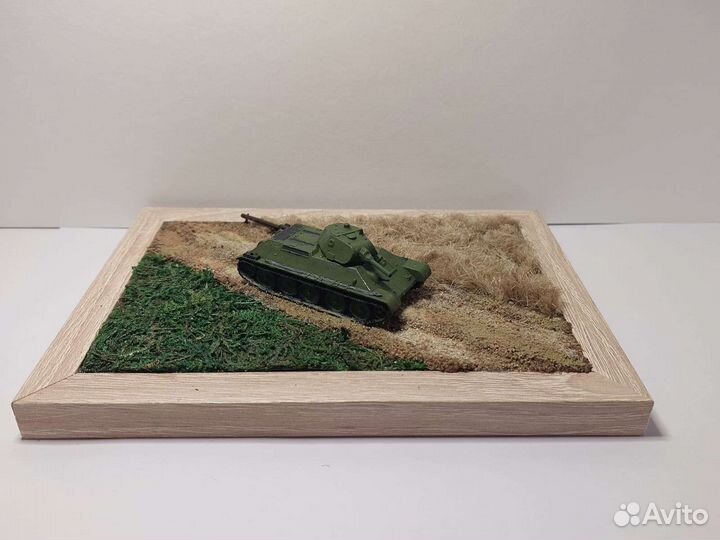 Диорама т 34 в поле 1:100