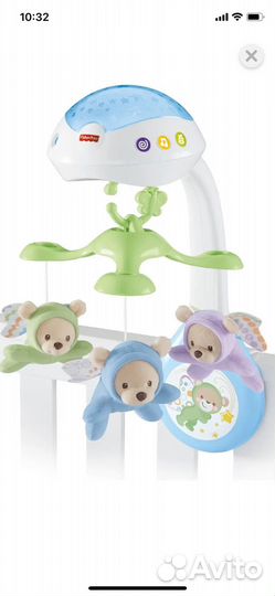 Мобиль в кроватку с проектором музыкальный