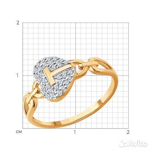Кольцо sokolov из золота, 1012824, р.17,5