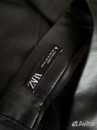 Кожанные штаны zara размер М