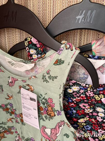 Платья новые h&m хоопок 116 122 пакетом бренд