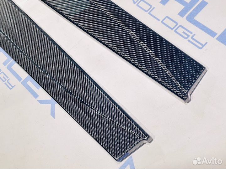 Лезвия на пороги BMW F80 M3 сухой карбон