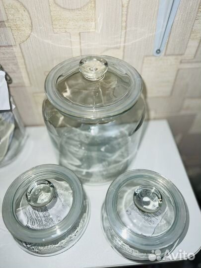 Посуда IKEA банки для хранения Вардаген/Коркен