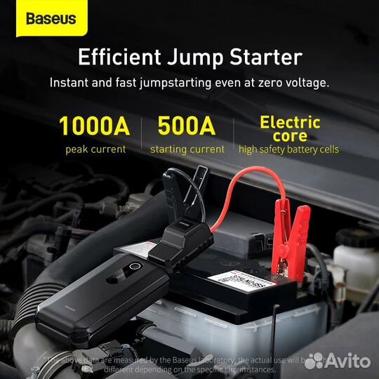 37000mWh Baseus Пусковое устройство (Jump Starter)