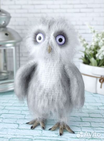 Сова интерьерная игрушка, ростом около 18 см