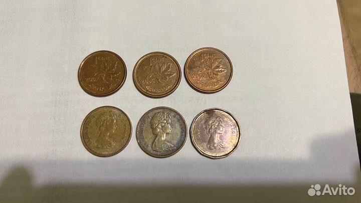 Монеты Канада старые много разных годов выпуска