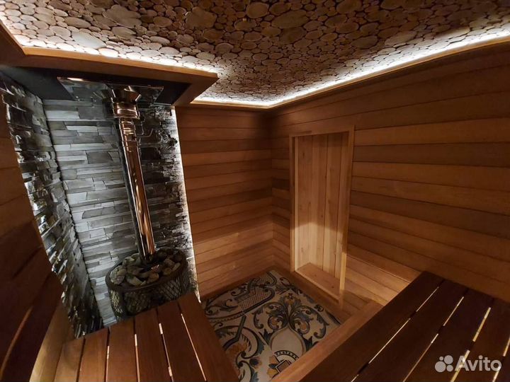 Панно из можжевельника для бани