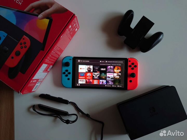 Nintendo switch oled +игры+256gb+чехол