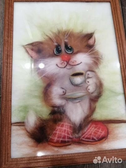 Картина из шерсти