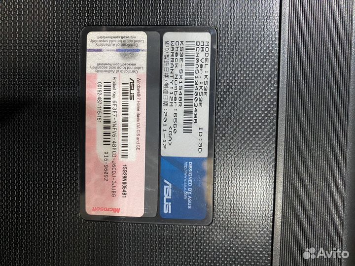 Ноутбук Asus i5 8gb win10