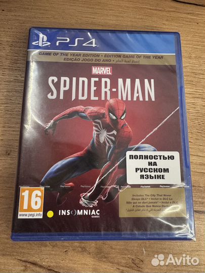 Marvel’s Spider-Man goty диск для PS4 новый