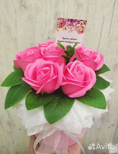 Букет из мыльных цветов