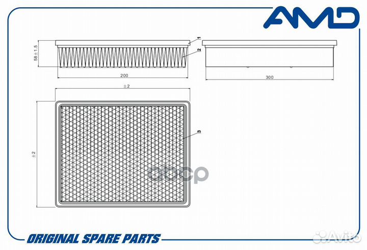 Фильтр воздушный cadillac Escalade IV GMT K2, 426