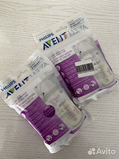 Пакеты для хранения грудного молока avent