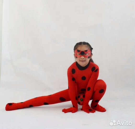 Новый Костюм Леди баг 108-122 см с париком