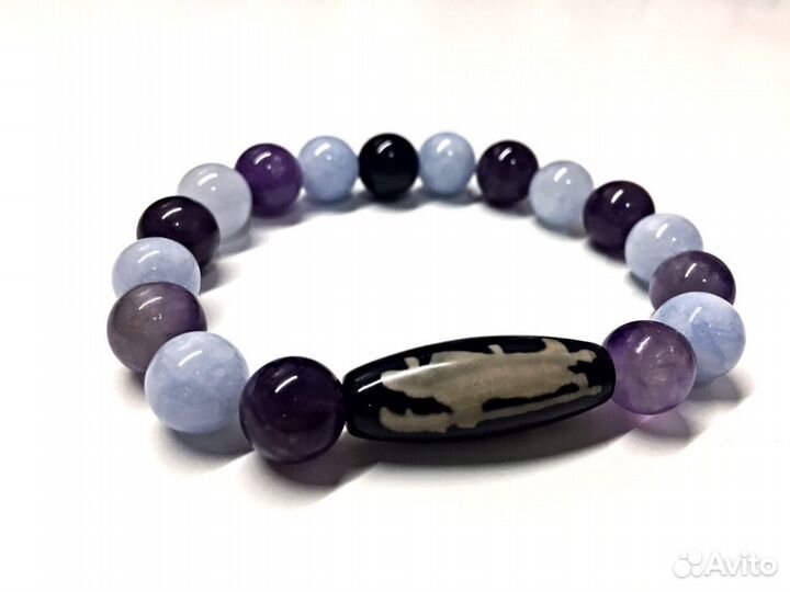 Браслеты с бусинами дзи из Тибета