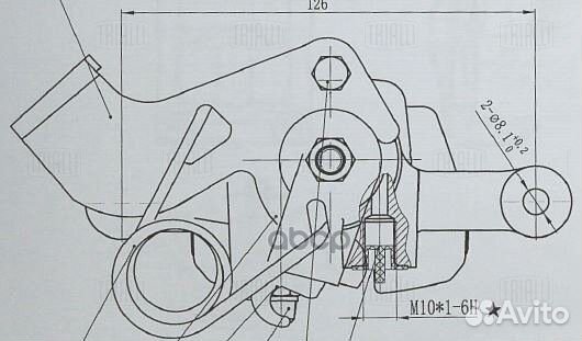 CF 084763 суппорт тормозной.зад.лев. d34mm Hyu