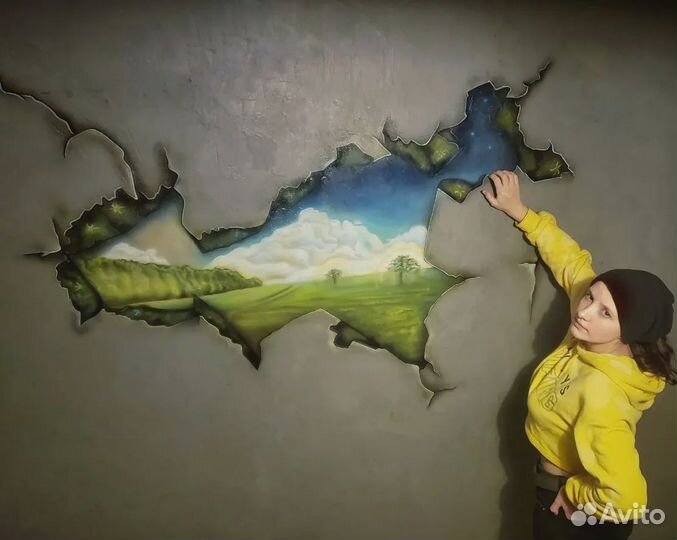 Роспись стен, аэрография на авто, портреты