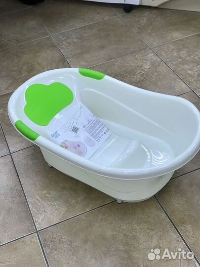 Ванна с горкой и сливом Roxy-Kids (зеленая)