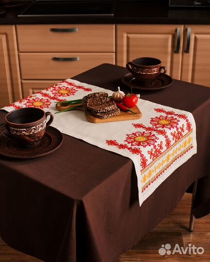 Дорожка на стол с русской вышивкой арт. 791