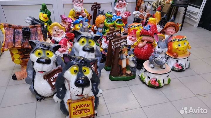 Садовые фигуры интерьерные из гипса