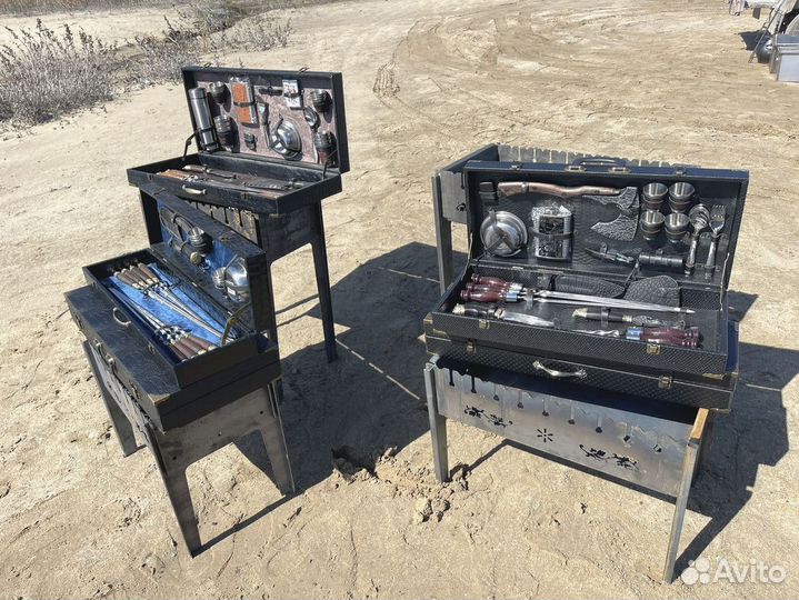 Набор шампуров в чемодане