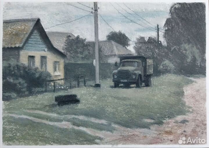 Пейзаж с зилом. Графика