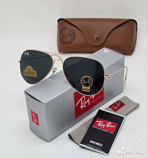 Очки Ray Ban aviator premium стекло 2025 хит