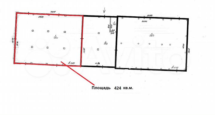 Производственное помещение, 424 м²