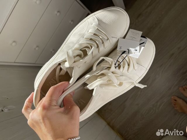 Кеды кожаные zara