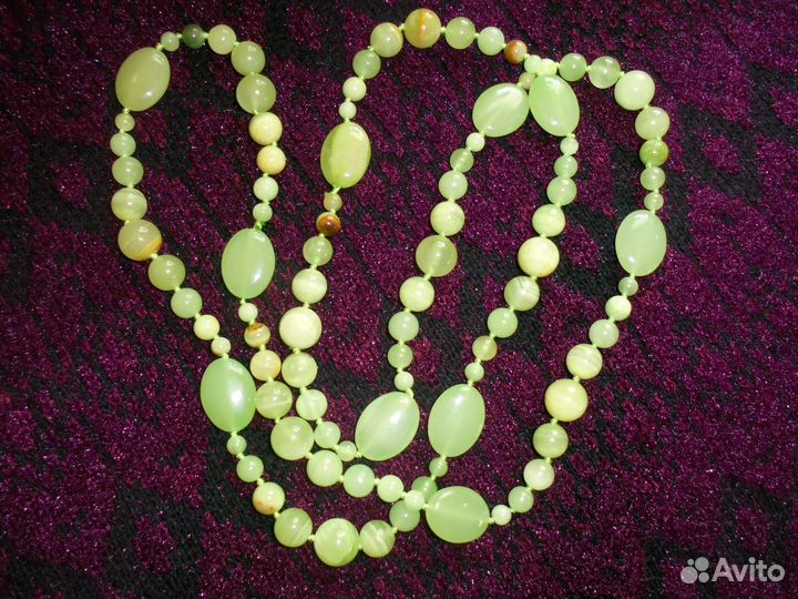 Бусы оникс зел натур дл 120 см Россия