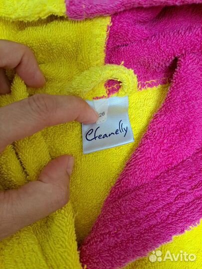 Халат махровый 98 см и тапочки