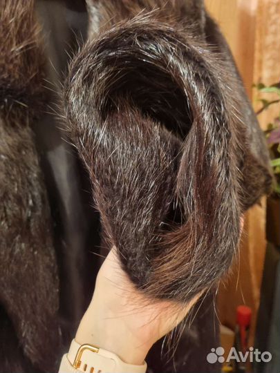 Шуба из нутрии б/у 56