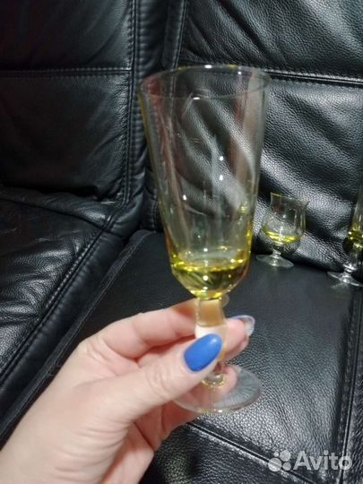 Бокалы фужеры рюмки СССР цветные