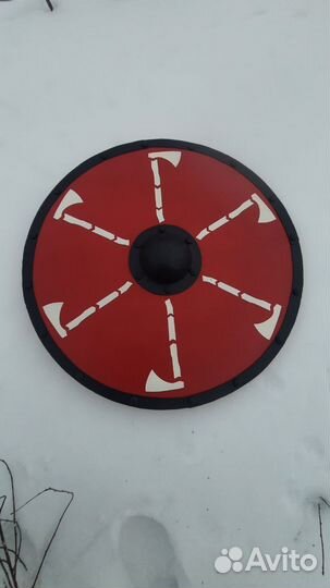 Щит викинга или щит русича, ручная работа, дерево